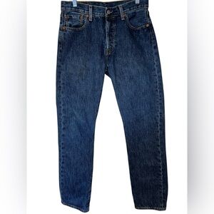 Levi’s 501 Men Blue Straight Fit Button Fly Jeans 30x32